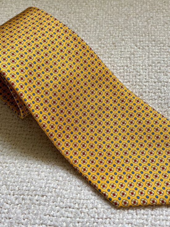 Ralph Lauren Other - Lauren Ralph Lauren Men's Yellow Red Blue Geometric Silk Tie Woven